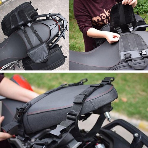 2x Waterproof Motorcycle Saddlebags Helmet Saddle Side Bag Tail Luggage Suitcase - Picture 11 of 11