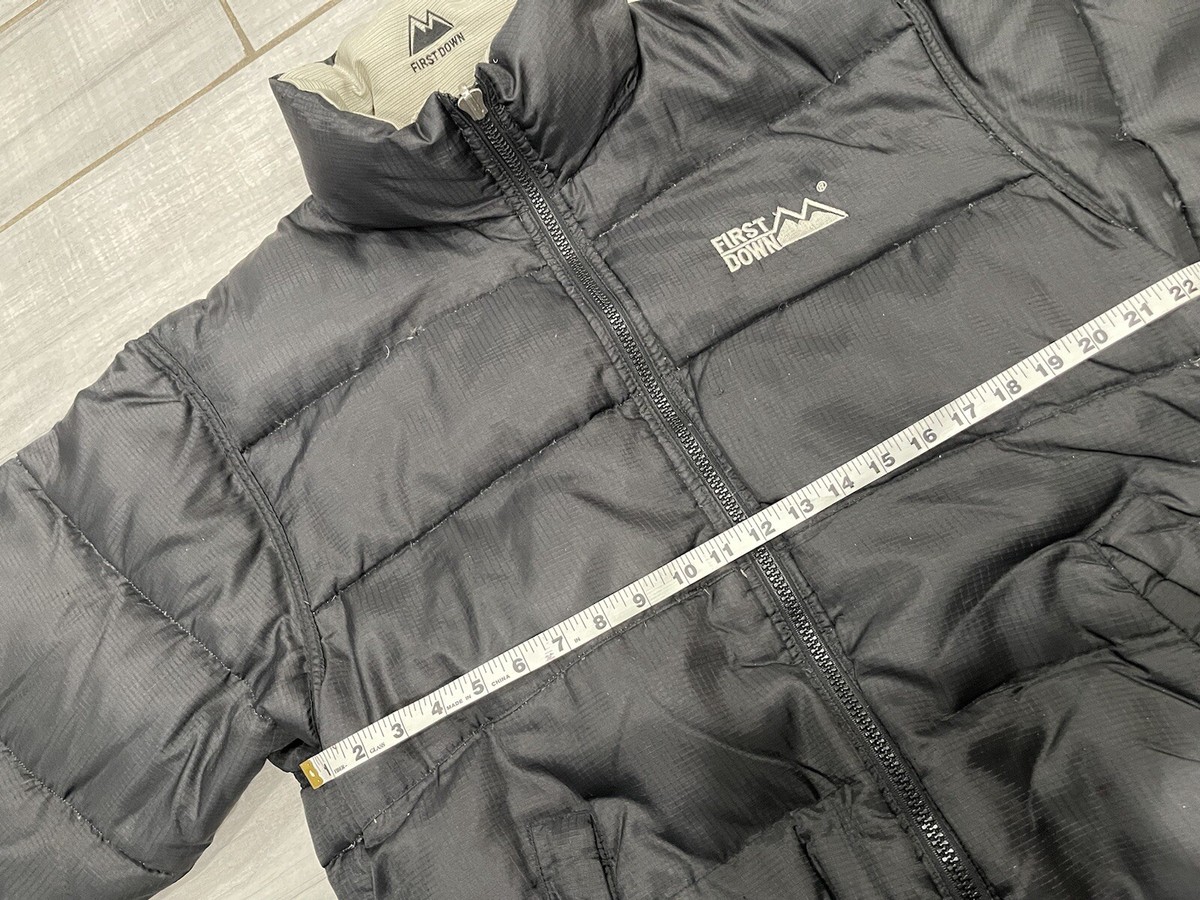 Vintage First Down Reversible Puffer Jacket M Color Black Heavy | eBay