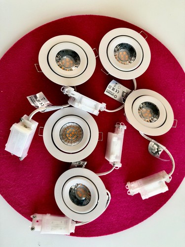 5x LED Einbaustrahler 5W Spot Set 230V Einbauleuchten  Rund Achse Dimmbar - Bild 2 von 4