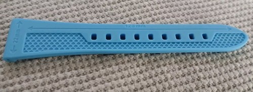 Silikon Uhrenarmband 22 mm konisch hellhimmelblau Premium - Bild 2 von 10