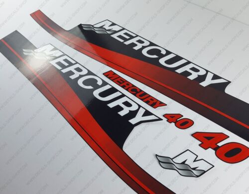 Mercury 40 hp 2 Stroke 2 Cylinders Electric 1998-2006 Oil-window outboard decals - Picture 3 of 5