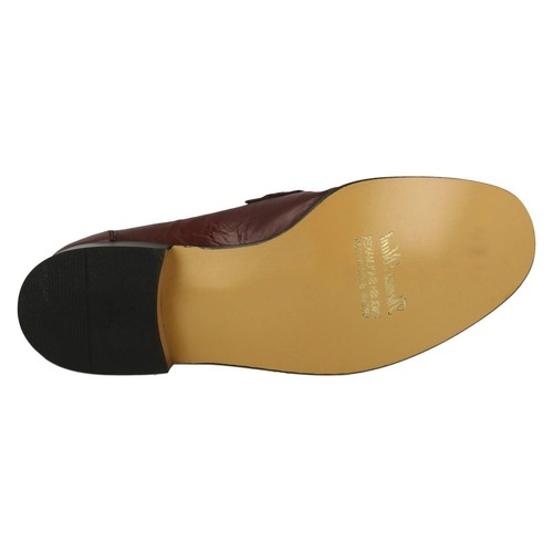 *SALE* THOMAS BLUNT Clapham Mens Slip on shoes in Burgundy and Black Leather - Picture 10 of 10