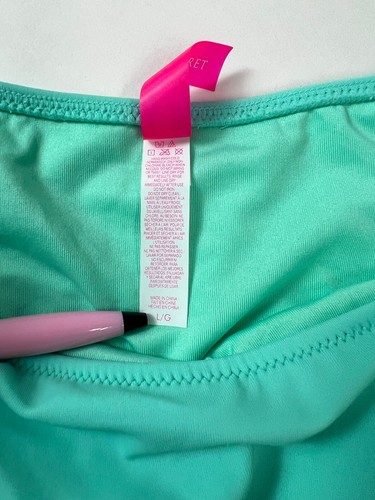 Victoria Secret Swimming Suit Two Piece Crop Top&Bikini Sz Large Turquoise Mint - Picture 7 of 8