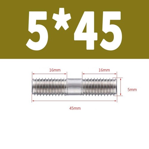 M3 - M6 Doppelgewindebolzen Stiftschraube Stehbolzen DIN 835 Edelstahl A2 V2A - Picture 57 of 98