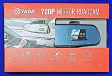 Yada RoadCam 720P Mirror Camera, 120-Degree Wide Angle Lens, G-Sensor Technology