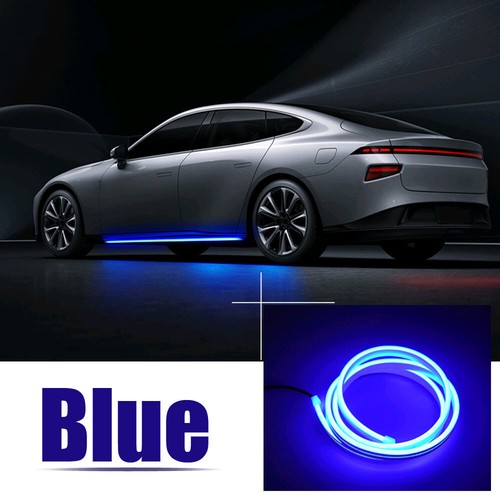 Blue Flexible Car Hood Day Running LED Light Strip Decor Accessories Universal - Foto 4 di 8