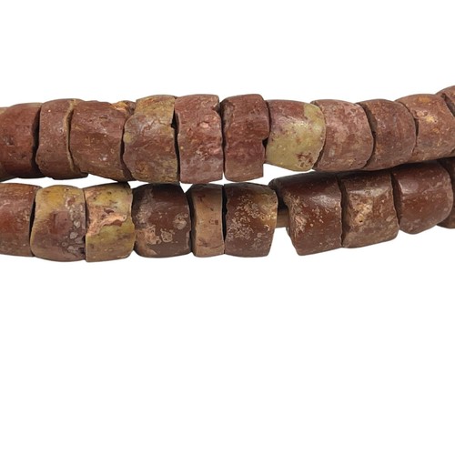 Cuentas comerciales de bauxita con extremo plano colección africana JK marrón - Imagen 5 de 6