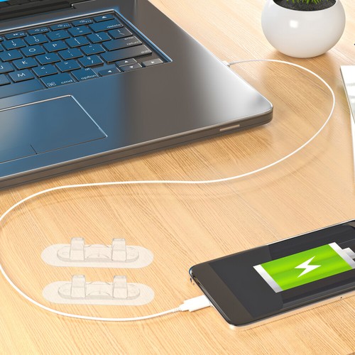 10 Pcs Drahtfixierer Kabelverwaltung Draht-Organizer Für Den Schreibtisch - Afbeelding 9 van 12