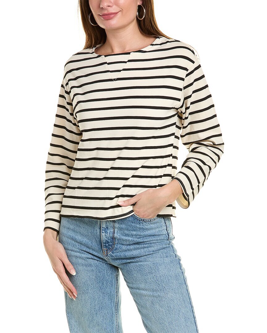 Женская футболка в полоску Monrow черного цвета S