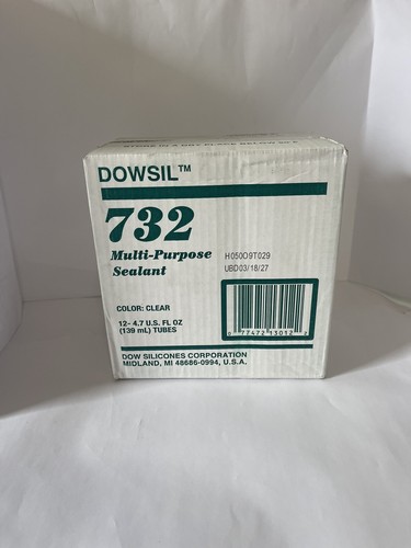 12 Dowsil RTV Multi-Purpose Sealant 732, Clear Silicone Rubber, 4.7 Oz./139 mL, - Picture 4 of 8