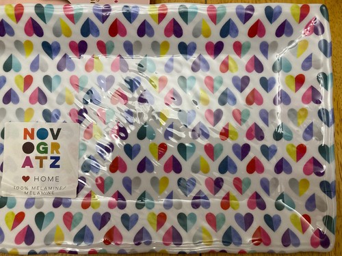 Novogratz Melamine Valentine Party Hearts Multicolor Serving Platter Tray 19" 8" - Bild 10 von 11