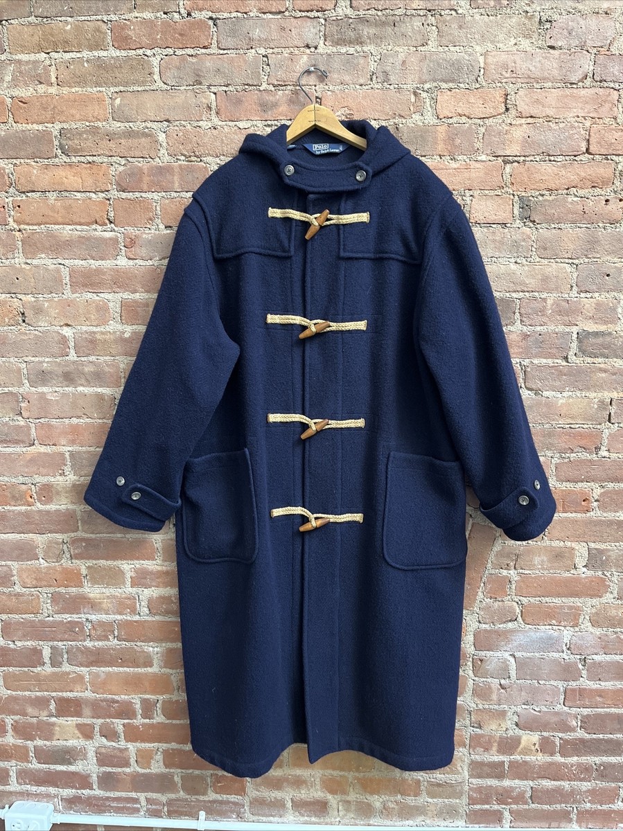Vintage Polo Ralph Lauren Men's Hooded Toggle Coat, Sz Large Vintage Polo Ralph Lauren Men's Hooded Toggle Coat, Sz Large