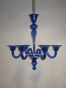Dettagli su lampadario vetro di murano 6 luci moderno blu murano glass chandelier blue Lampadario murano moderno