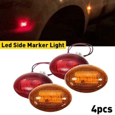 For 1999-2010 F350 Ford Amber/Red Side Fender Marker Dually Bed LED Light Kits