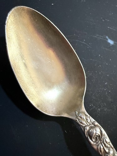Antique Sterling R. WALLACE & SONS 12 Teaspoons Spoons 5.5” Rose 1898 206g - Picture 6 of 6