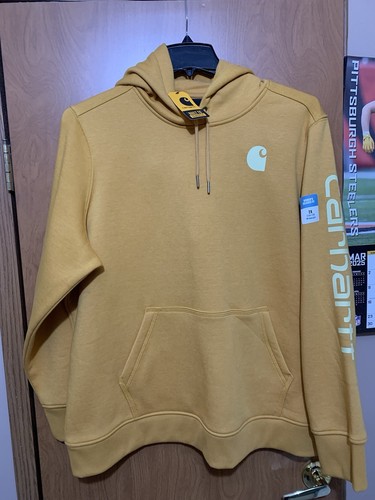 NWT CARHARTT WOMEN’S SWEATSHIRT 2XL (20W-22W) YELLOW PULLOVER HOODIE