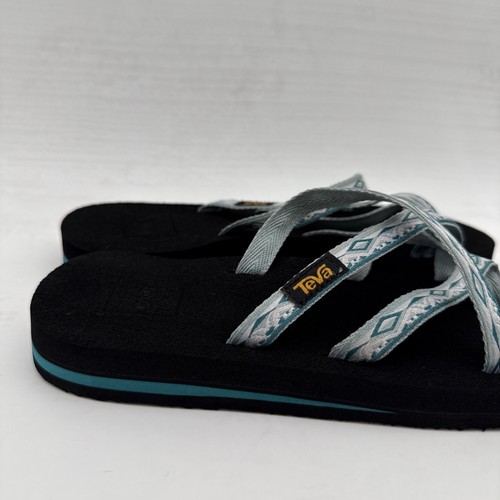 Teva Women’s Shoes SZ 5 Olowahu Slip Cross Straps Sari Ribbon Sandals Flip Flops - Picture 2 of 17