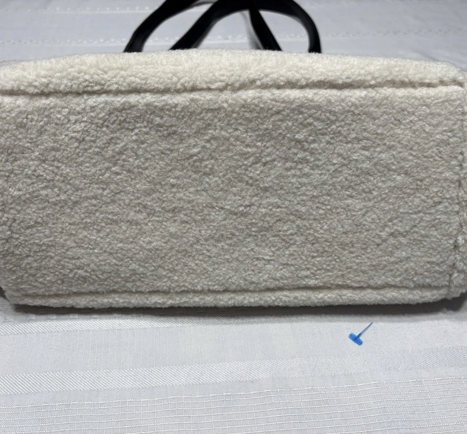 Nieman Marcus Sherpa Shearling Handbag Tote - Image 3 of 4