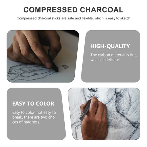 6 Pcs Sketch Carbon Stick Set Shading Sticks Art Pencils for Sketching - Bild 7 von 12