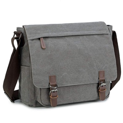 #ad Messenger Bag for Men and Women Retro Canvas Shoulder Bag Satchel For Colleg...