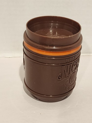 Vintage Whataburger Nickel Coffee Plastic Advertising Travel Mug Cup With Lid - Picture 2 of 8