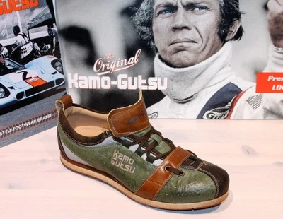KAMO-GUTSU KAMO GUTSU Schnürer Leder-Sneaker - TIFO 017 Brown-Menta - Made in Italy -Neu !