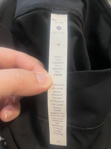 NWT CRZ Yoga Butterluxe Girls Youth Sports Leggings Black Full Length Girls M - Picture 9 of 9