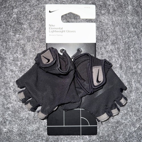 Nike Herren Essential leichte Trainingshandschuhe Medium - schwarz/grau Halbfinger
