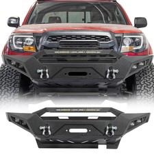 Full Width Offroad Front Bumper for 2005-2015 Tacoma, Winch Plate & LED Lights