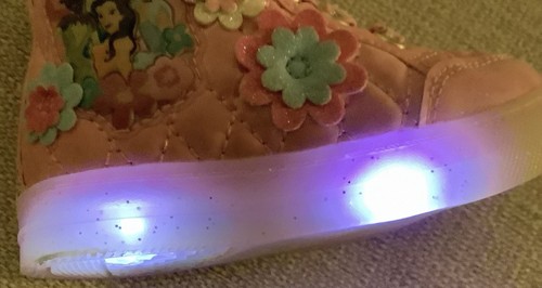 Disney Princess "Light Up" High-Top Sneakers für Kleinkind Mädchen Größe 6 ~ rosa süß! - Bild 6 von 12