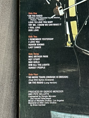 Donna Summer Greatest Hits On The Radio Vol I & II NBLP-2-7191 EX/EX Casablanca - Picture 15 of 18