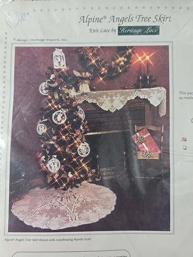 Heritage Lace Alpine Angels 50” Tree Skirt 5106E New - Picture 1 of 7