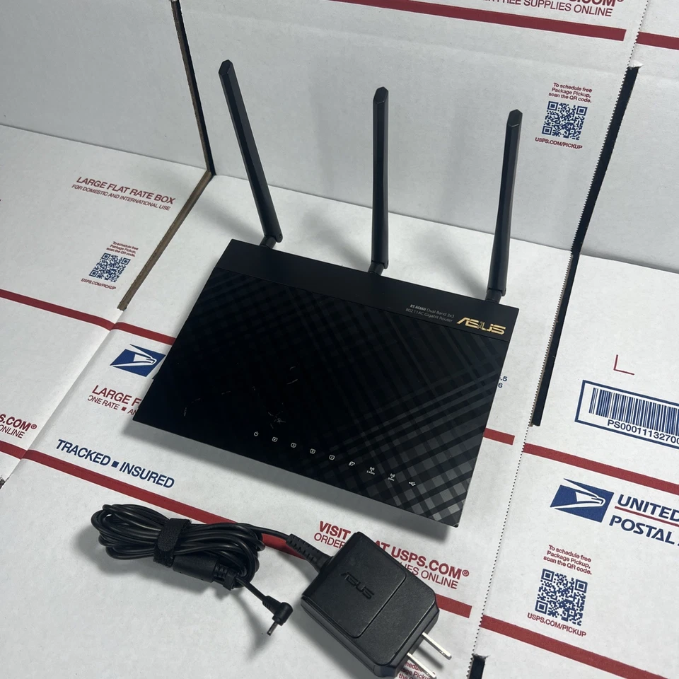 ASUS RT-AC66U Dual-Band Gigabit Wireless Router - 802.11AC 2.4 5Ghz - SAME DAY - Image 3 of 4