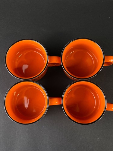 Bulleit Bourbon Frontier Whiskey Orange Keramik Tasse Becher 4 Stück NEU - Bild 7 von 8