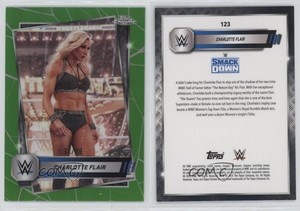 2025 Topps Chrome WWE Green Refractor /99 Charlotte Flair #123