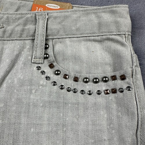 Girls Old Navy Skinny Jeans Size 16 Reg Adjustable Fit Stretch Gray New With Tag - Picture 6 of 16