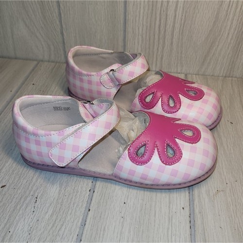 Livie & Luca Matilda Jane Pink Gingham Plaid Girls Shoes Pack A Picnic Size 3 - Picture 2 of 5