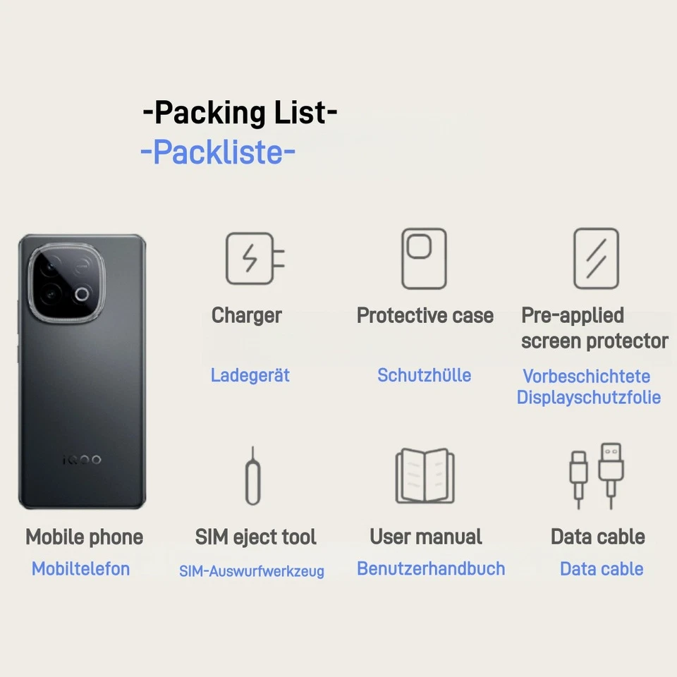 Vivo iQOO Z10 Turbo Smartphone Android 15 Dimensity 8400 Octa Core GPS Touch ID - Bild 2 von 4