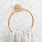 Signature Hardware SHEL555003BG Elita 6-5/16" Wall-Mounted Towel Ring, Brushed G