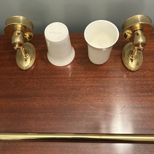 Ralph Lauren Home Brass Wall Mounted Cup Holders Engraved RALPH LAUREN - Picture 24 of 24