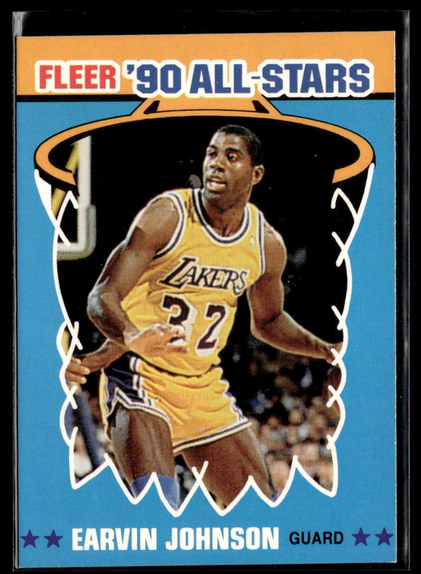 1990-91 Fleer #4 Earvin Johnson All-Stars Lakers Basketball Card 2703K
