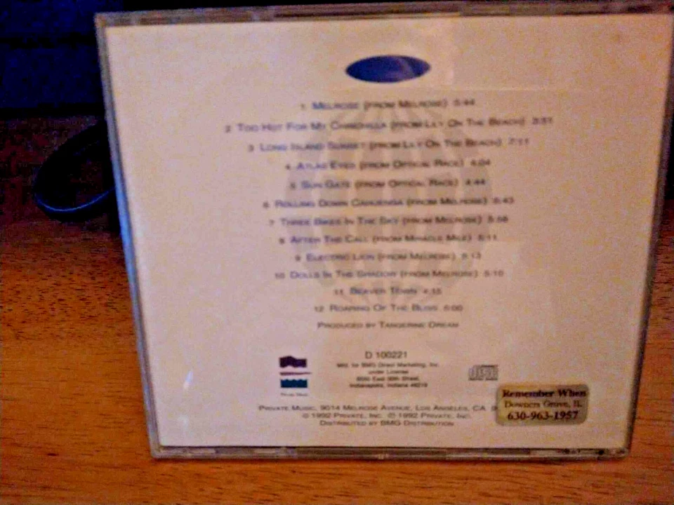 The Private Music of Tangerine Dream by Tangerine Dream Gently Used CD Foto 3 de 3