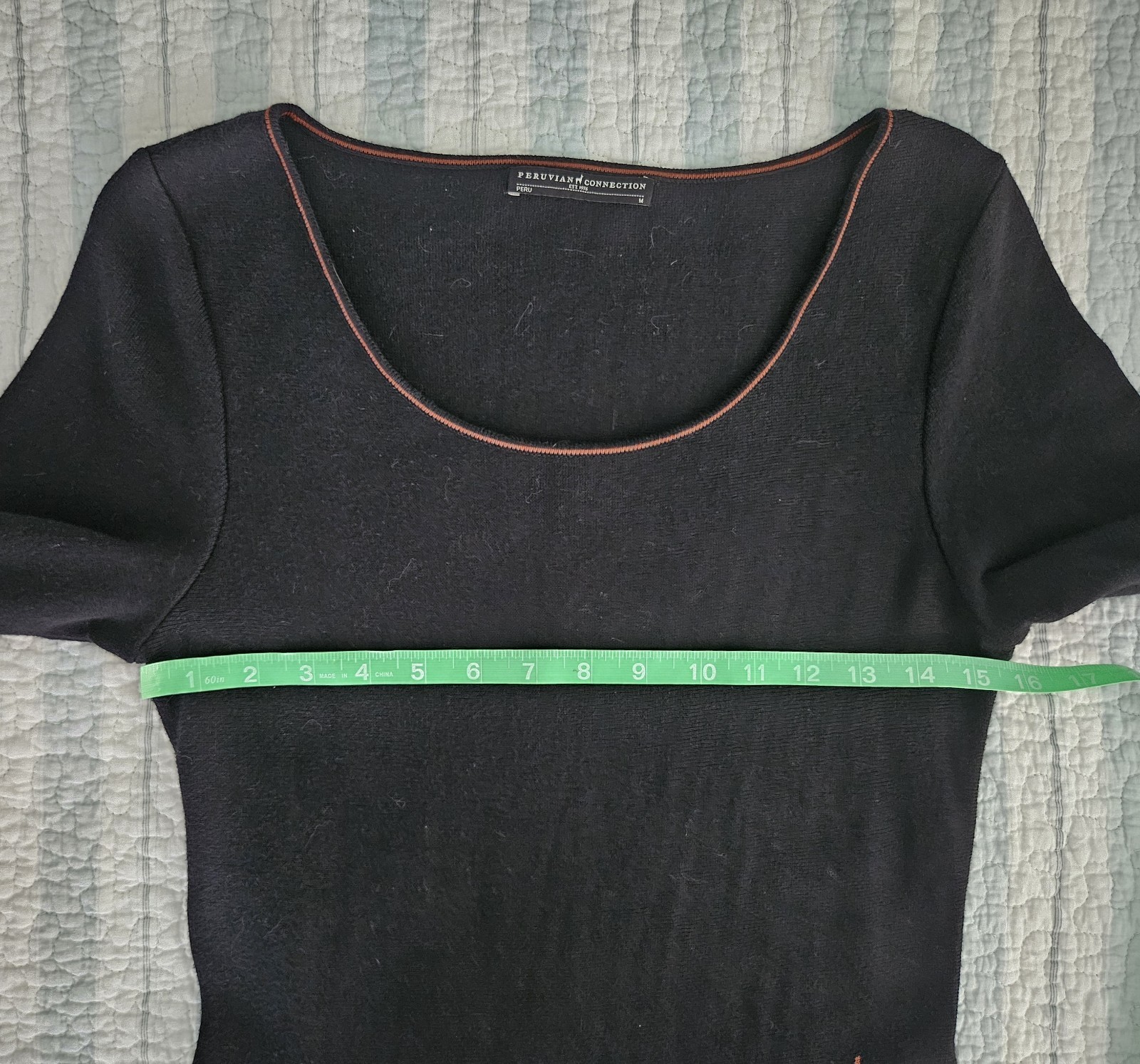 Peruvian Connection Medium Pima Cotton Dress Blac… - image 15