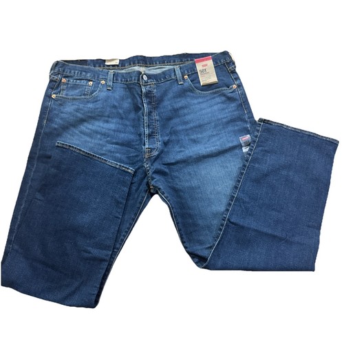 Neu Levis 501 Stretch Flex Straight Herren Loose Fit Jeans 44X30 dunkelblau W44L30 - Bild 1 von 4
