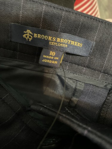 Brooks Brothers Explorer Collection Wool Blend Pant Women's Navy Blue Pinstripe - Picture 4 of 8