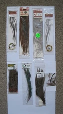4- Whiting Dry Fly Hackle 1 Hareline Half Cape & 1 Hareline Dubbin Peacock Sword