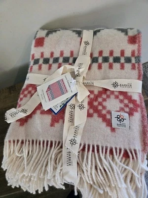 1843 Barker Textiles 100% New Zeeland Wool Throw Ski Lodge Cabin Folk Colored - Image 1 of 4