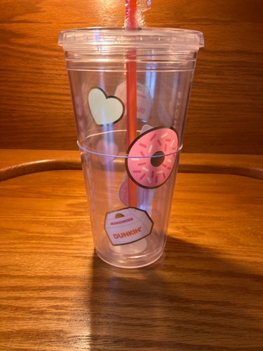 Dunkin’ Stoney Clover SUMMER ACRYLIC Clear Tumbler 24 OZ Limited Edition NEW - Picture 2 of 9
