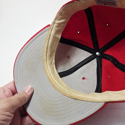 Vintage Philadelphia Phillies Hat Cap 7 5/8 Red New Era Diamond Collection 90s - Picture 6 of 7