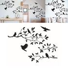 Tree Branch Birds Wall Sticker Vinyl Removable Art Wall Decals for Living Room